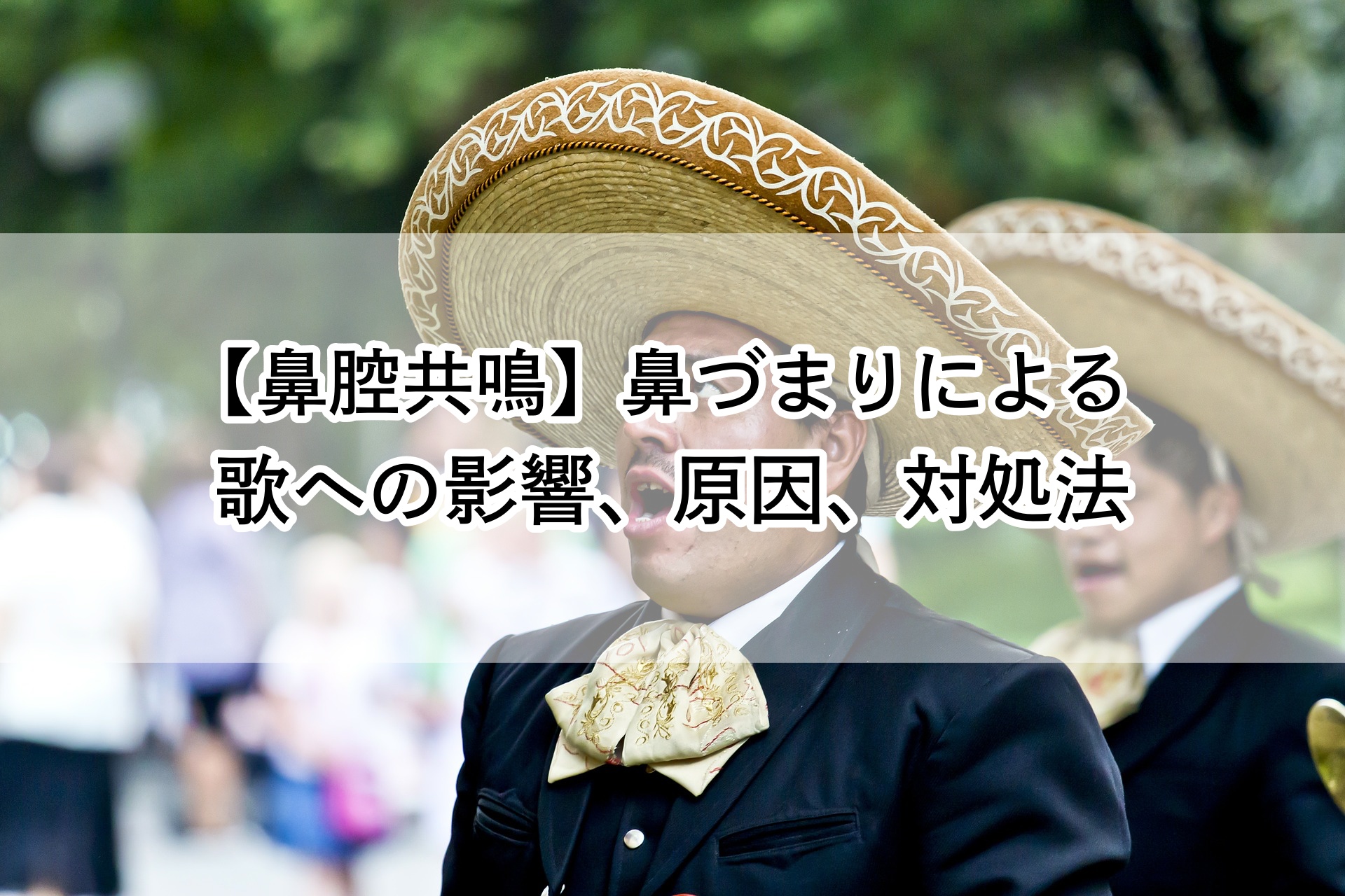 鼻腔共鳴 鼻づまりによる歌への影響 原因 対処法 歌い手部