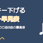 春のボカロ曲のキー早見表|何キー下げるかがわかる8曲
